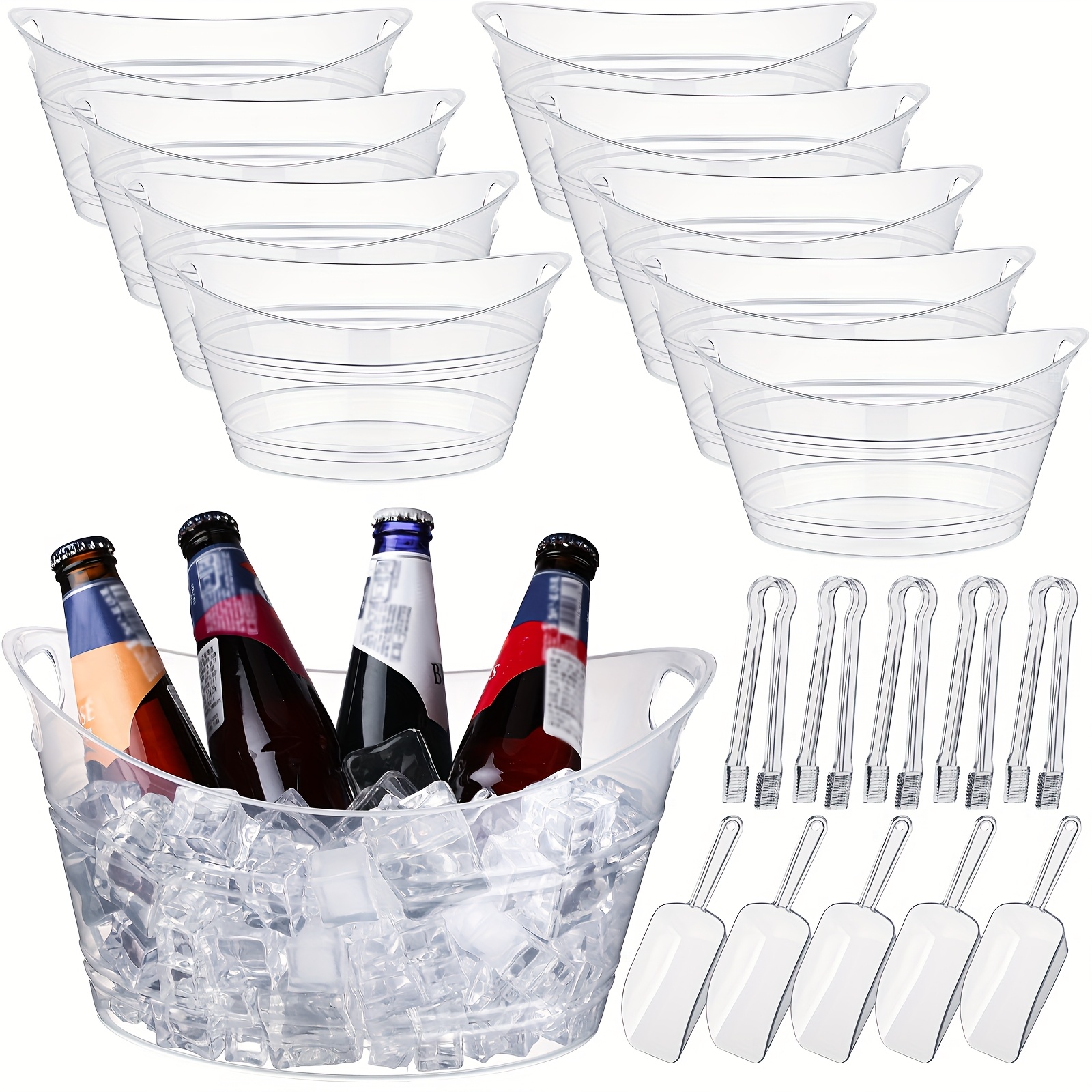 Wine Beer And More - 10-Piece Party Ice Bucket Set –
