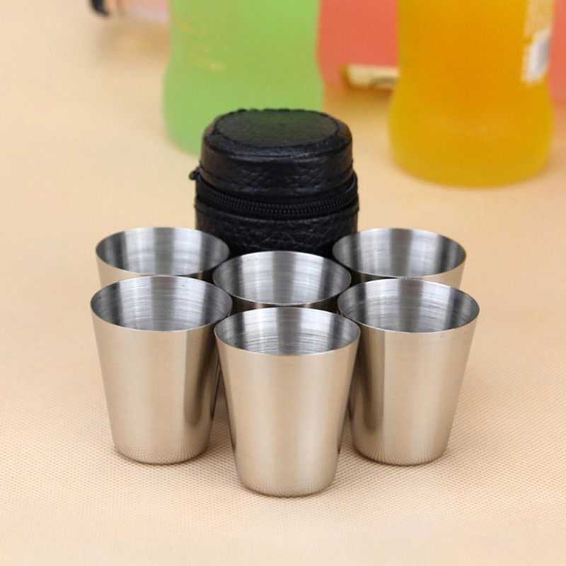 4/6Pcs Stainless Steel Cups Mi – обзор и цена Wine Beer Glass Set