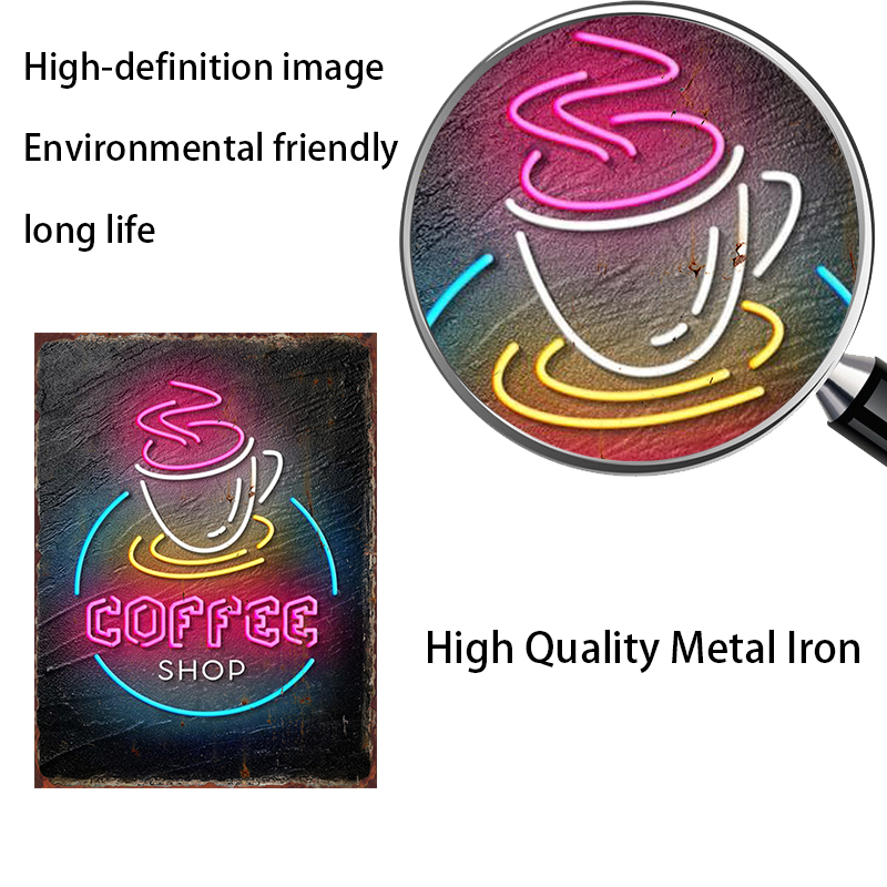 Neon Beer Metal Tin Label Food – обзор и цена Wine Beer Food