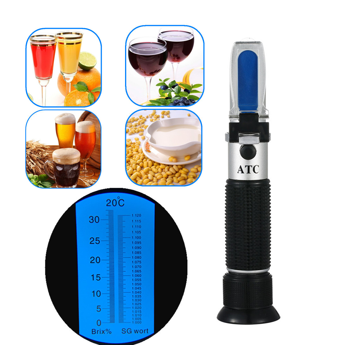 Refractometer 0-32% Brix Beer  – обзор и цена Wine To Beer Alcohol