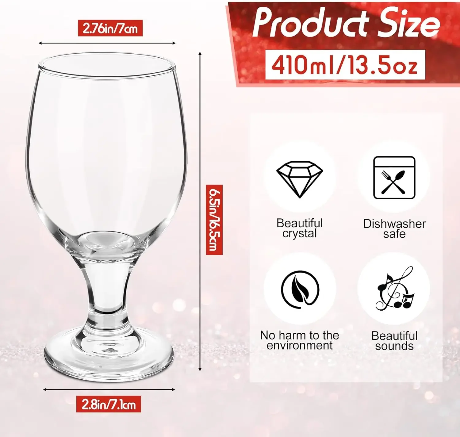 Set of 48 Clear Glasses 13.5 o – обзор и цена Wine Beer Glass Set