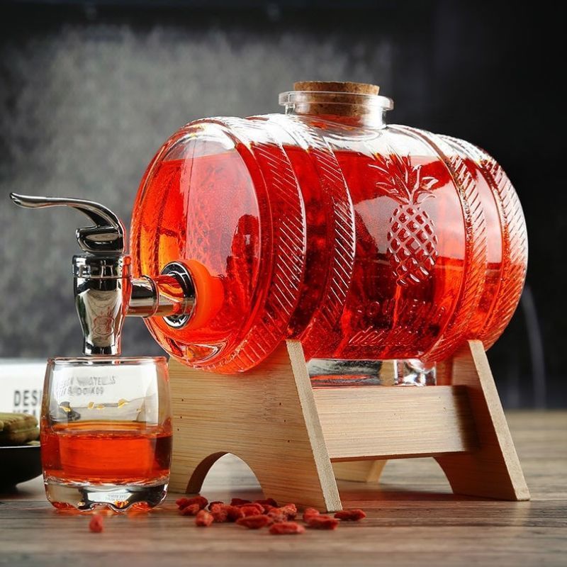 1L Glass Whiskey Barrel Wine B – обзор и цена Wine To Beer Alcohol